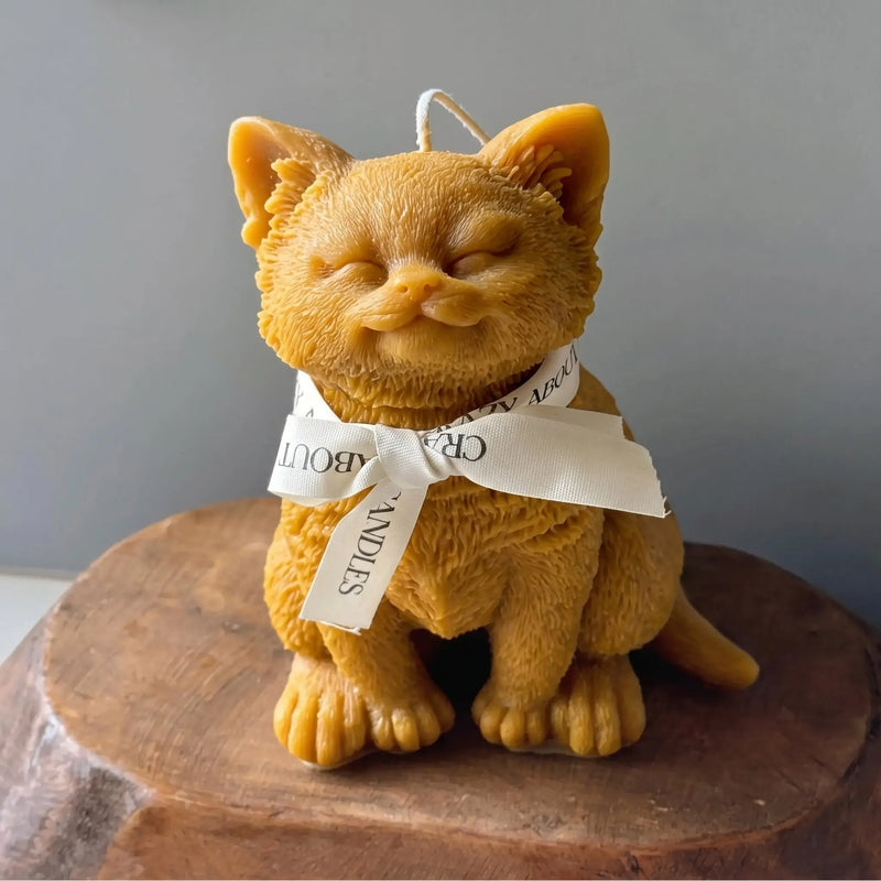 Large Cat Sculpture Candle | Gallery-Quality Soy Wax - handmade home fragrance gift