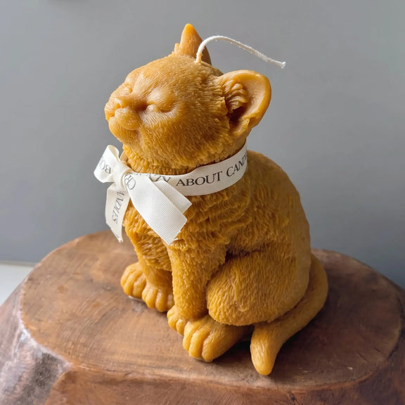 Large Cat Sculpture Candle | Gallery-Quality Soy Wax - handmade home fragrance gift