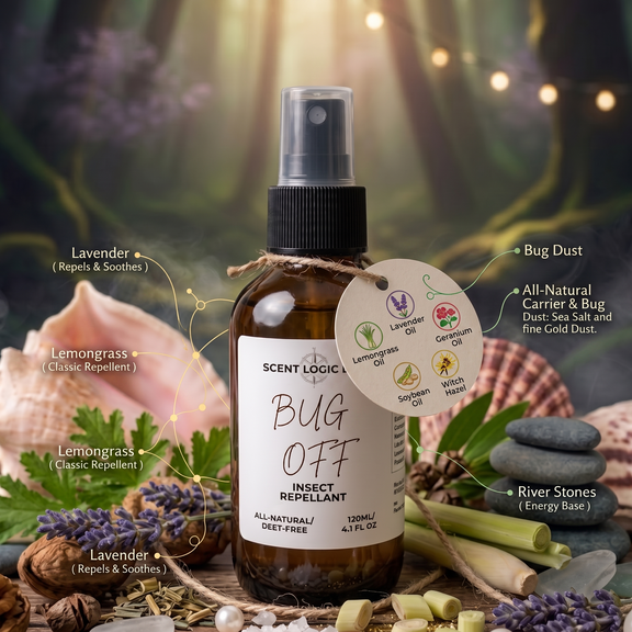 Bug Off All-Natural Insect Repellent (120mL / 4.1 FL OZ) - handmade home fragrance gift