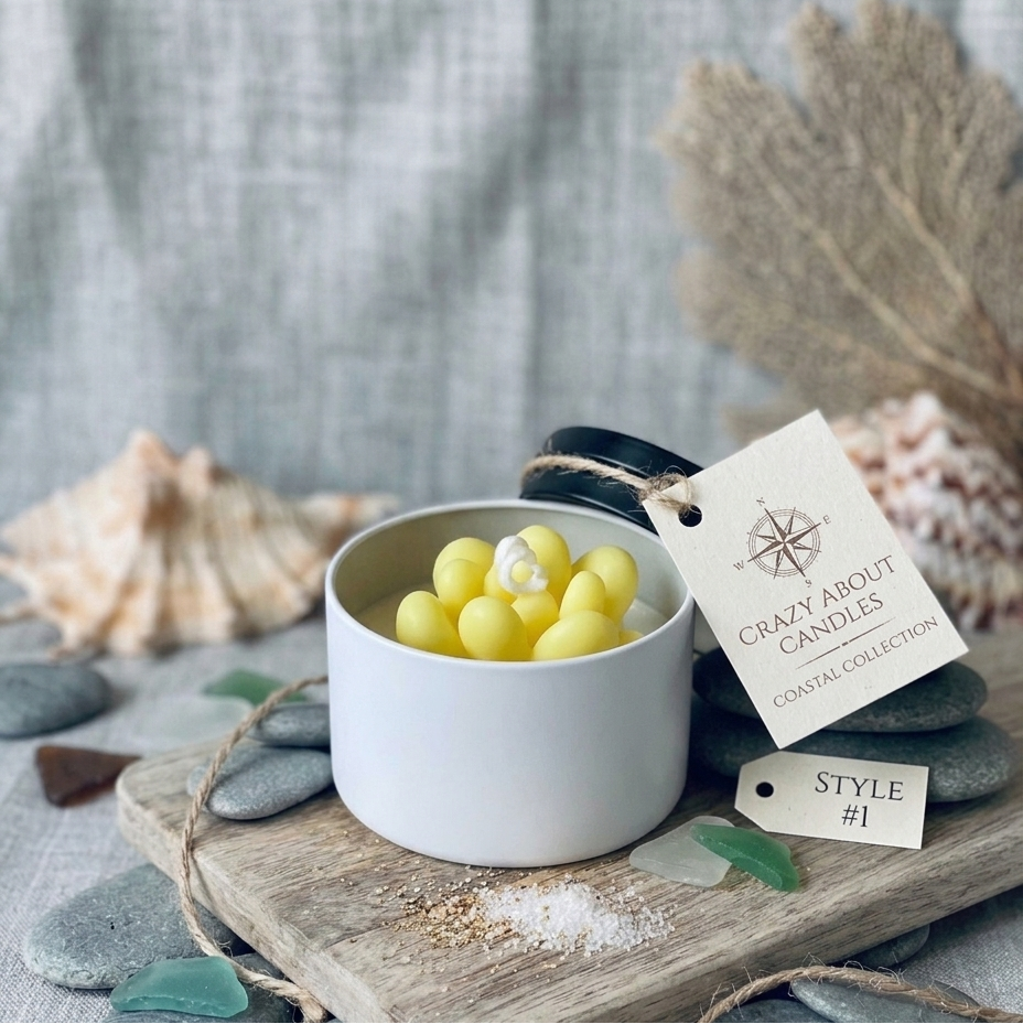 Cactus Jar Candle — Yellow Pebble Succulent | Soy Wax, Handmade in USA - handmade home fragrance gift