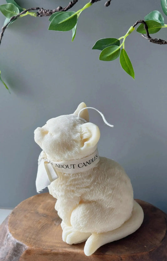 Large Cat Sculpture Candle | Gallery-Quality Soy Wax - handmade home fragrance gift