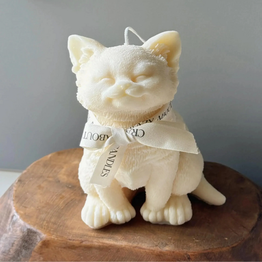 Large Cat Sculpture Candle | Gallery-Quality Soy Wax - handmade home fragrance gift