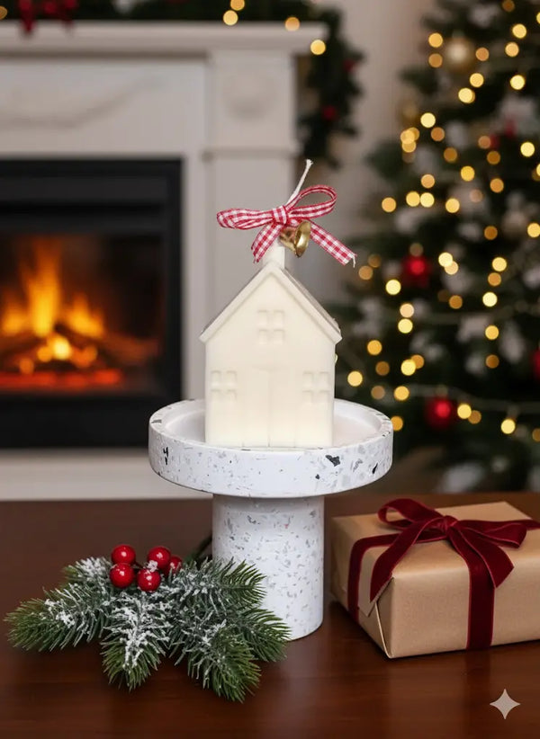 Christmas Cottage Candles for Cozy Holiday Decor - handmade home fragrance gift
