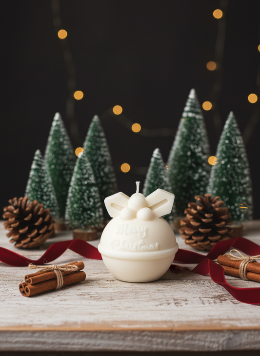 Round Bell Christmas Candle - Festive Holiday Decor for Your Home
