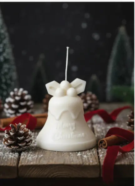 Tall Bell Christmas Candle for Elegant Holiday Décor - handmade home fragrance gift