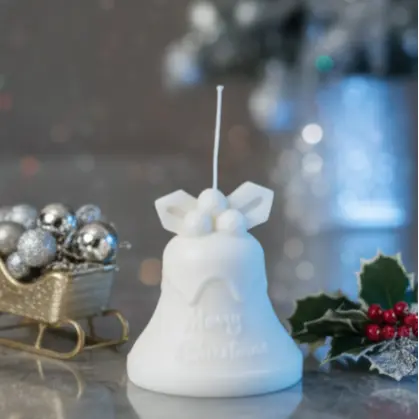Tall Bell Christmas Candle for Elegant Holiday Décor