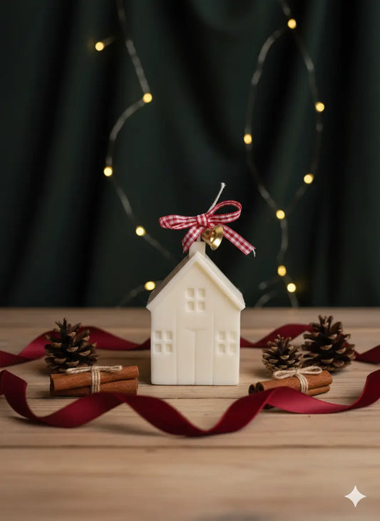 Christmas Cottage Candles for Cozy Holiday Decor - handmade home fragrance gift