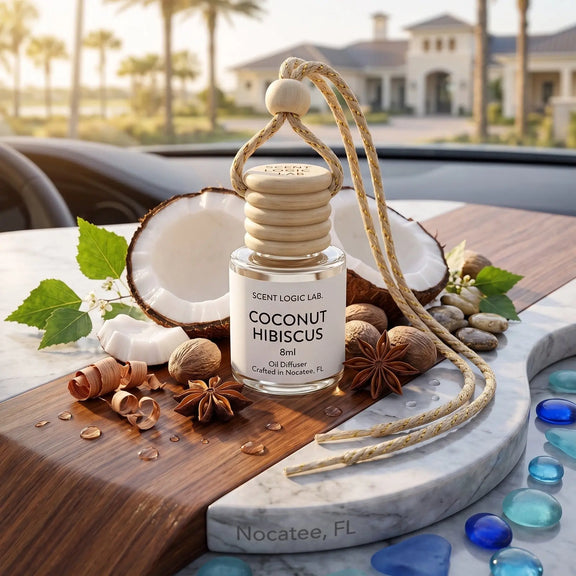 Luxury 8ml Car Diffuser in Floral Scents - handmade home fragrance gift