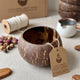 Coconut Bowl for Candles – Natural Coconut Shell Bowl for Rustic Home Decor - handmade home fragrance gift