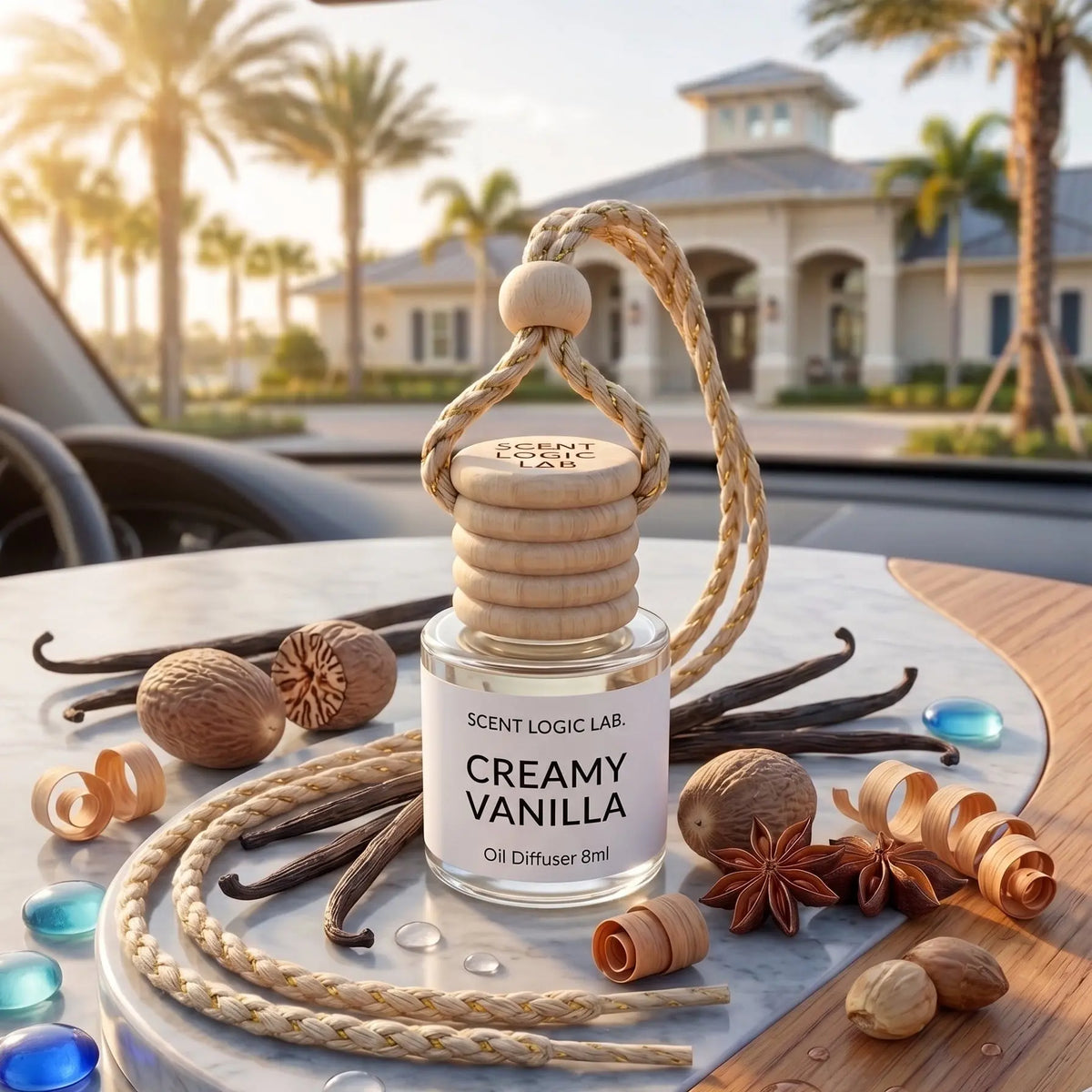 Luxury 8ml Car Diffuser in Floral Scents - handmade home fragrance gift