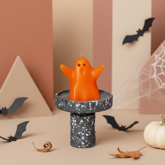Ghost Candle |  Halloween Decor - handmade home fragrance gift