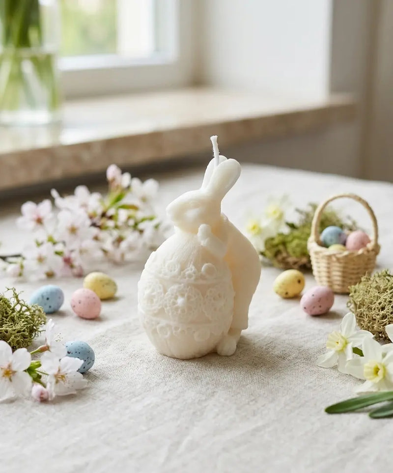 Mini Easter Bunny Candle | Handcrafted Spring Decor - Kind Gifts Co.