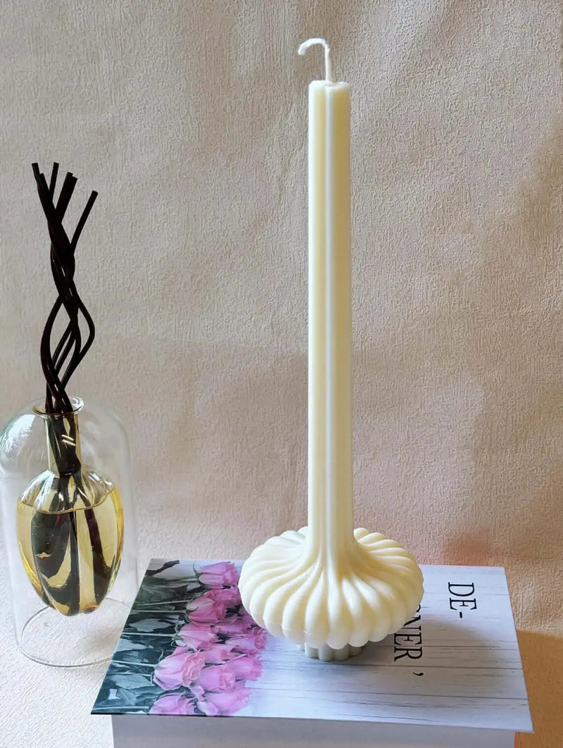 Lantern Pillar Candle | Sculptural Soy Wax - handmade home fragrance gift