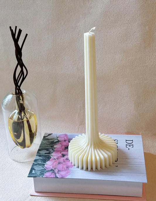 Lantern Pillar Candle | Sculptural Soy Wax - handmade home fragrance gift
