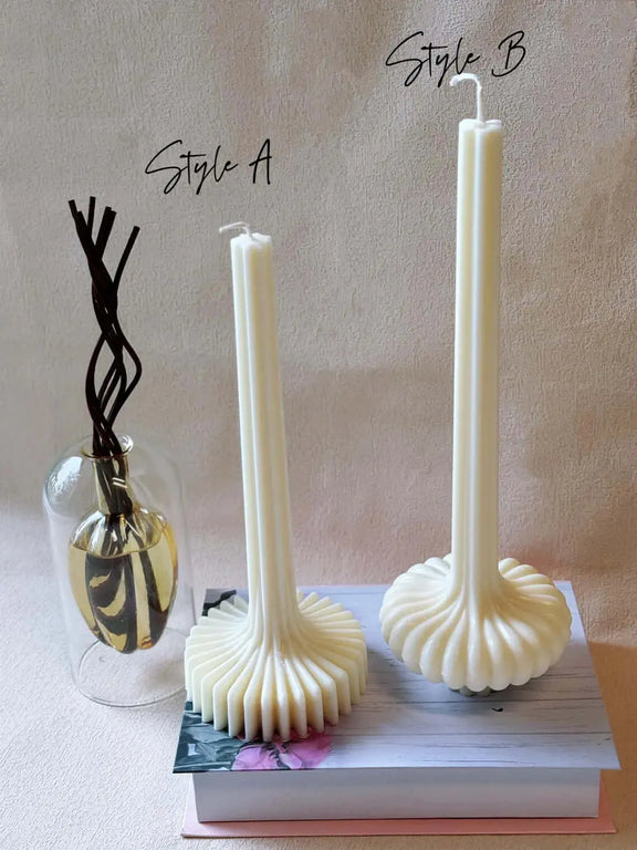Lantern Pillar Candle | Sculptural Soy Wax - handmade home fragrance gift
