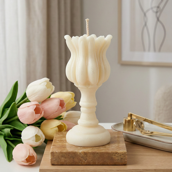 Decorative Tulip Candle | Chic Home Decor - handmade home fragrance gift