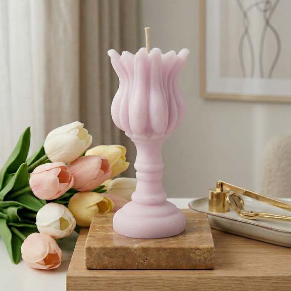 Decorative Tulip Candle | Chic Home Decor - handmade home fragrance gift