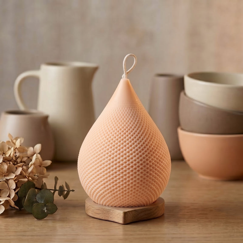 Teardrop Shaped Candle | Home Decor Accent - handmade home fragrance gift