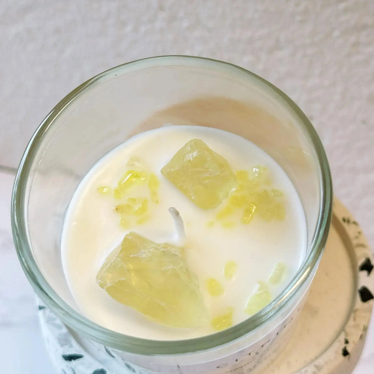 Energy Crystal Candle — Natural Soy Wax, Aromatherapy & Healing Crystals - handmade home fragrance gift