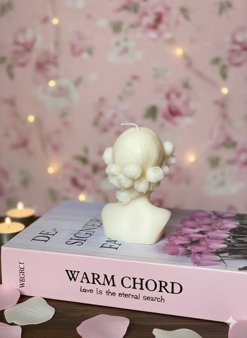 Blindfolded Flower Girl Candle - handmade home fragrance gift