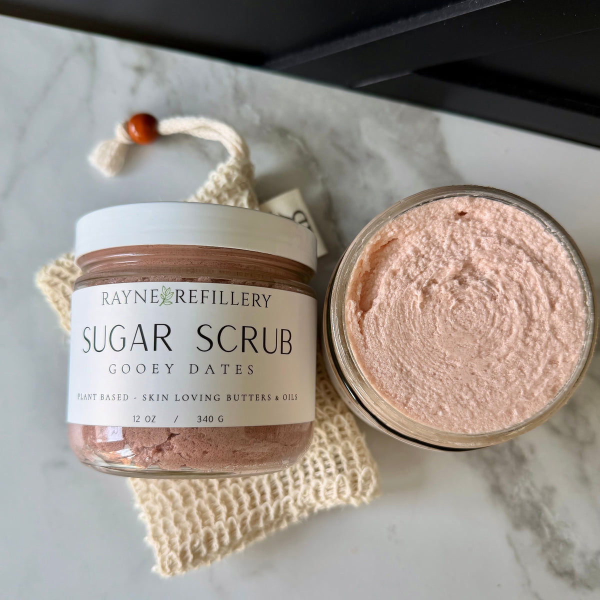Gooey Dates Whipped Sugar Scrub - Caramel Vanilla Exfoliating Body Scrub