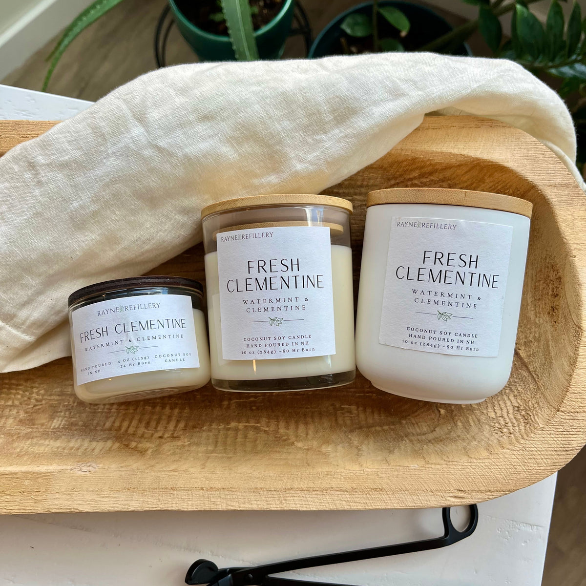 Fresh Clementine – Eco-Friendly Vegan Coconut Soy Candle