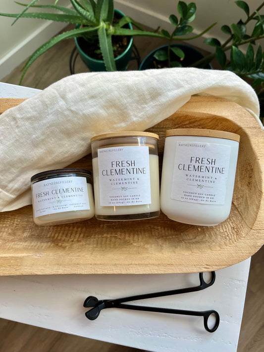 Fresh Clementine – Eco-Friendly Vegan Coconut Soy Candle