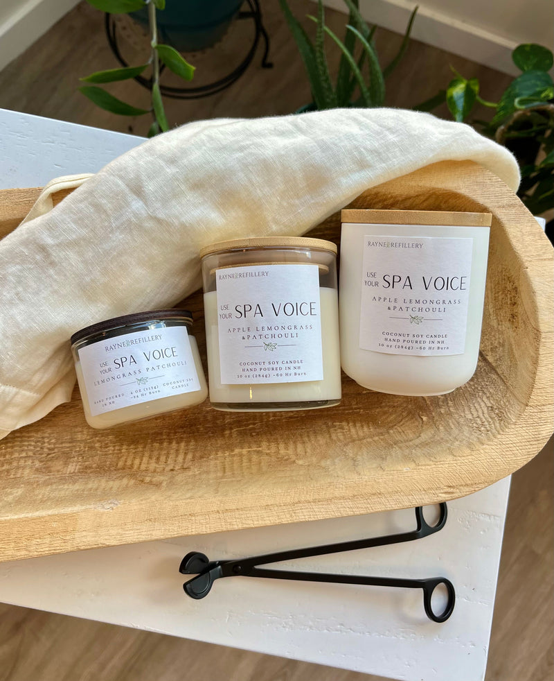 Use Your Spa Voice – Natural Eco-Friendly Coconut Soy Candle