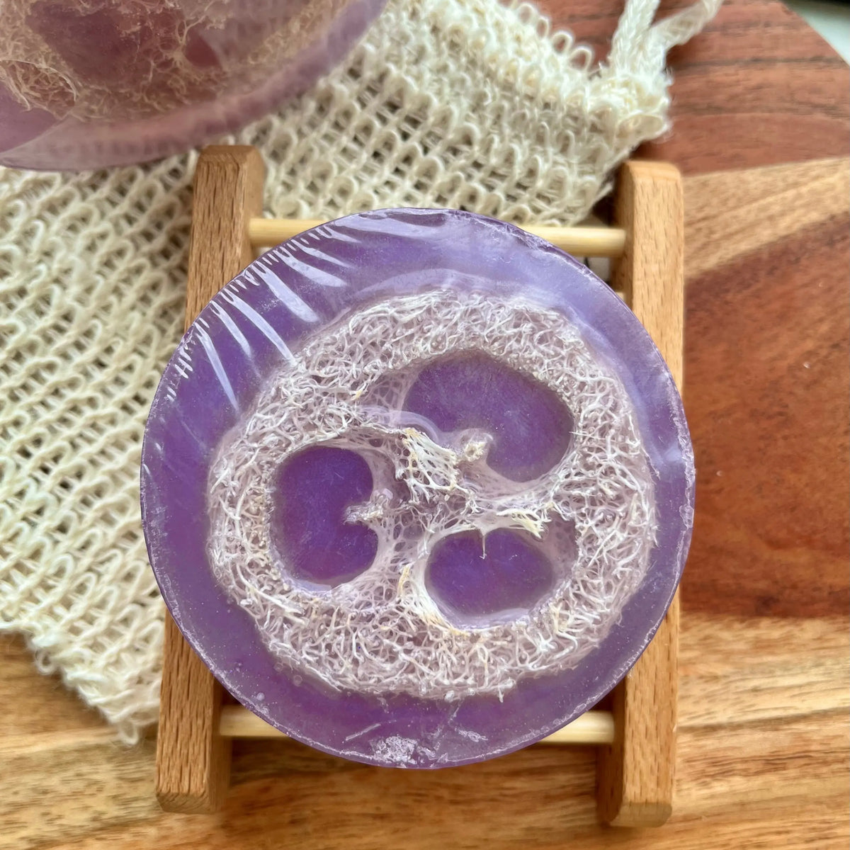Loofah Soap Bar – Moonflower | Exfoliating & Hydrating Soap - handmade home fragrance gift