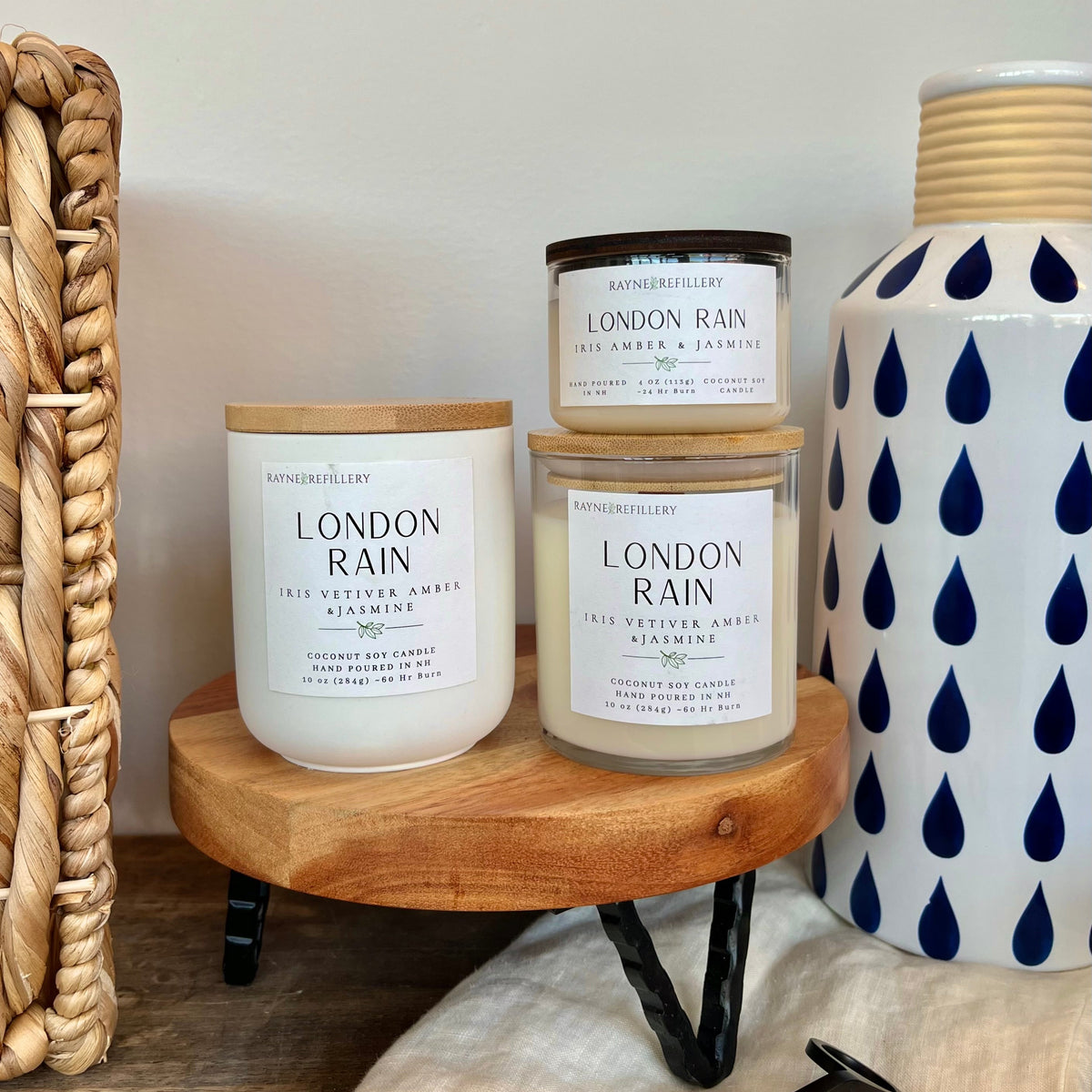 London Rain – Natural Clean Burning Coconut Soy Candle