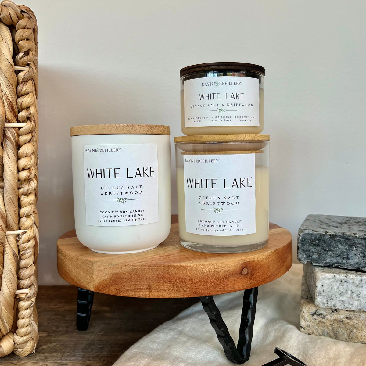 White Lake – Handmade Natural Coconut Soy Candle | New Hampshire