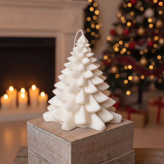 Fir Tree Candle | Festive Table Candle for Christmas Displays - handmade home fragrance gift