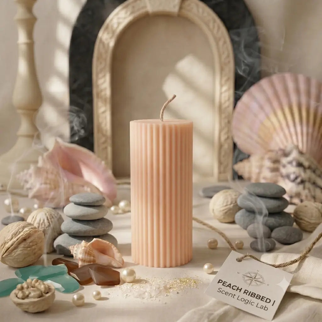 Ribbed Short Candle | Effortless Home Decor - handmade home fragrance gift