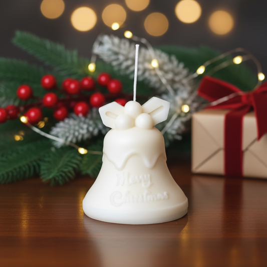 Tall Bell Christmas Candle for Elegant Holiday Décor - handmade home fragrance gift
