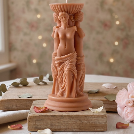 Goddess Sculpture Candle | Soy Wax Art Trio - handmade home fragrance gift