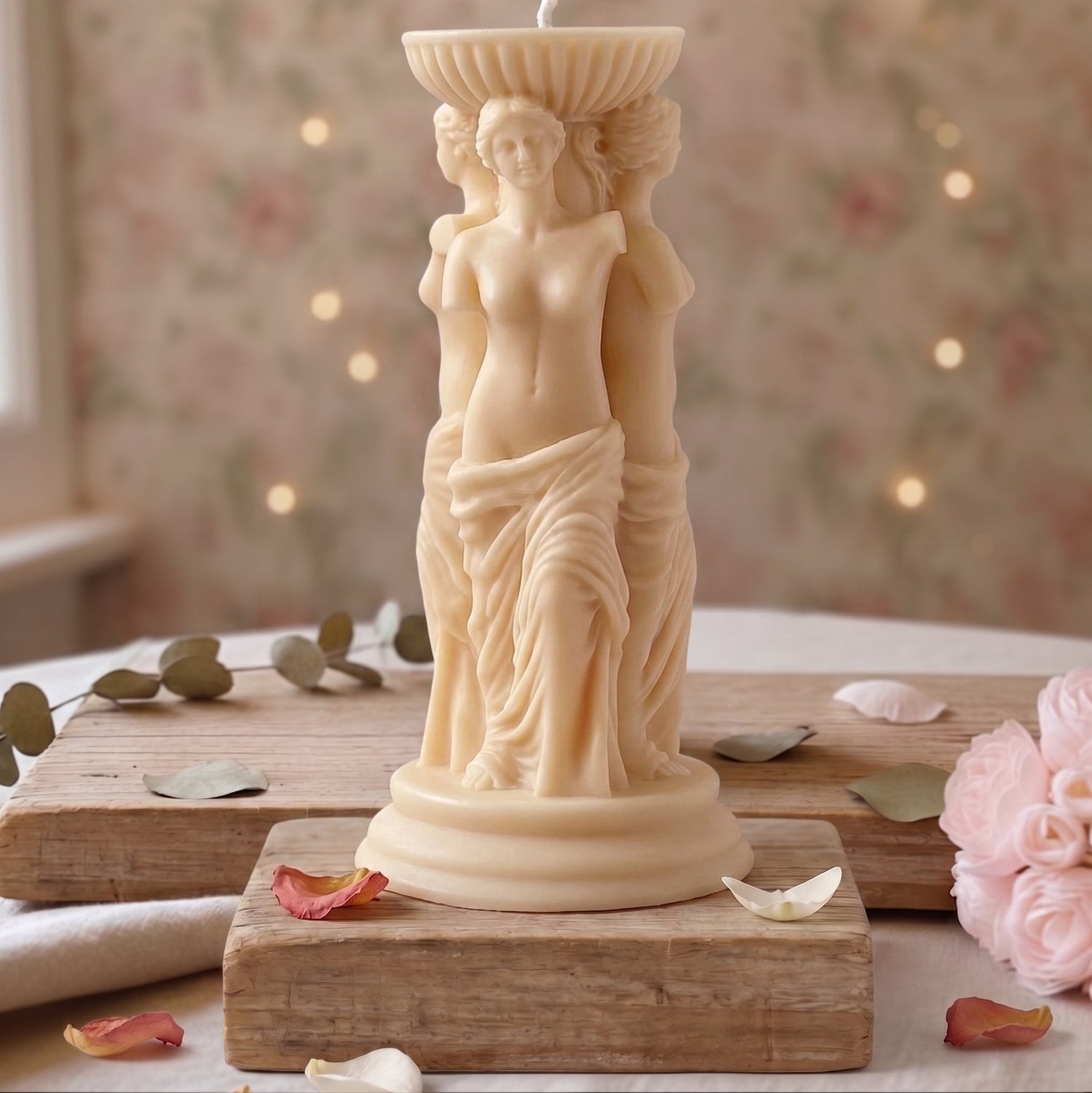 Goddess Sculpture Candle | Soy Wax Art Trio - handmade home fragrance gift