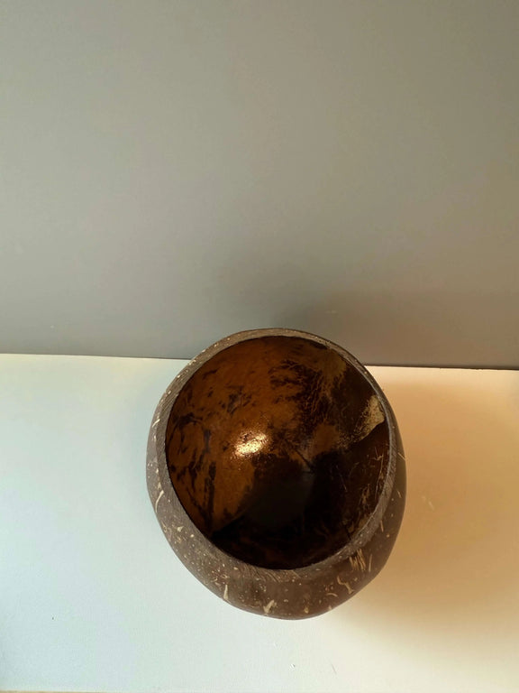 Natural Coconut Shell Bowl – Ideal for Candle Making or Rustic Home Decor - handmade home fragrance gift