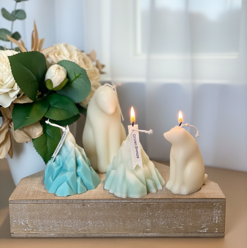 Iceberg Candle | Sculpted Elegance - handmade home fragrance gift