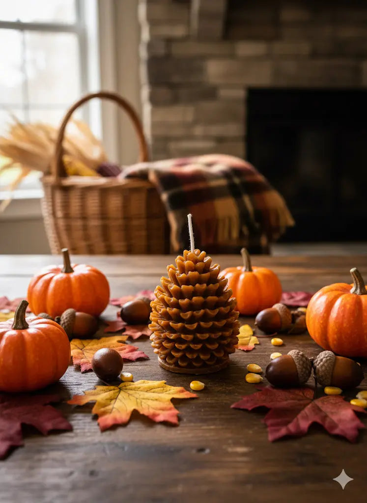 Pinecone Candle | Rustic Fall Decor - handmade home fragrance gift