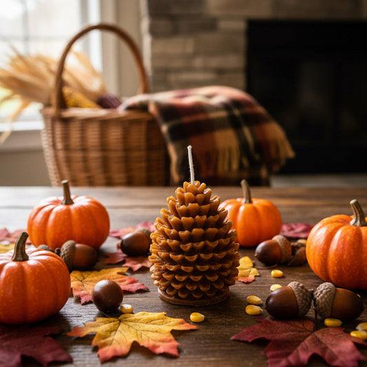 Pinecone Candle | Rustic Fall Decor - handmade home fragrance gift