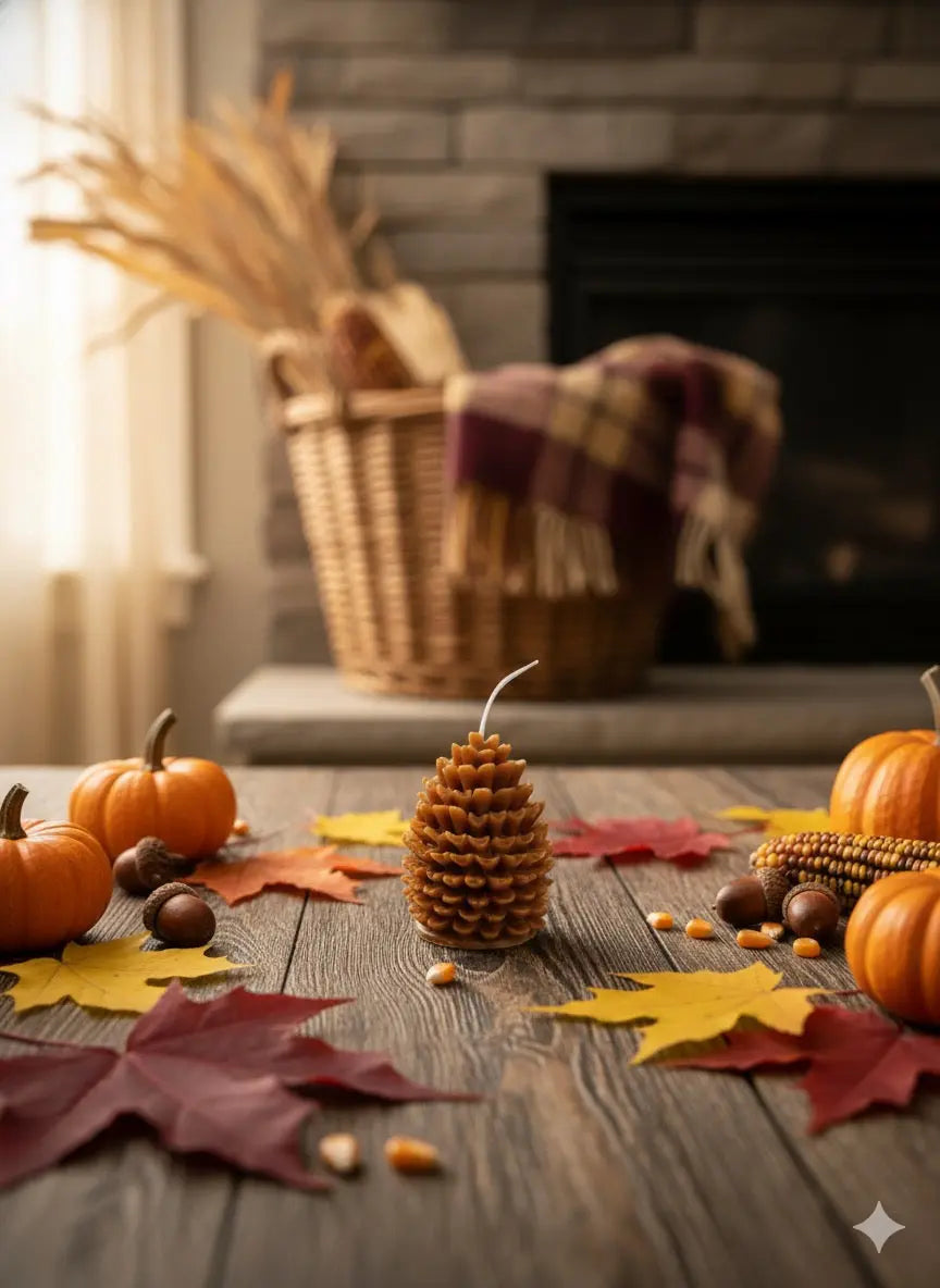 Pinecone Candle | Rustic Fall Decor - handmade home fragrance gift