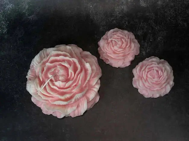 Huge Peony Candle | Sculptural Soy Wax - handmade home fragrance gift
