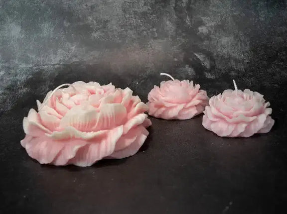 Huge Peony Candle | Sculptural Soy Wax - handmade home fragrance gift