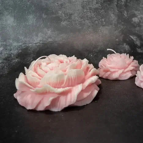 Huge Peony Candle | Sculptural Soy Wax - handmade home fragrance gift