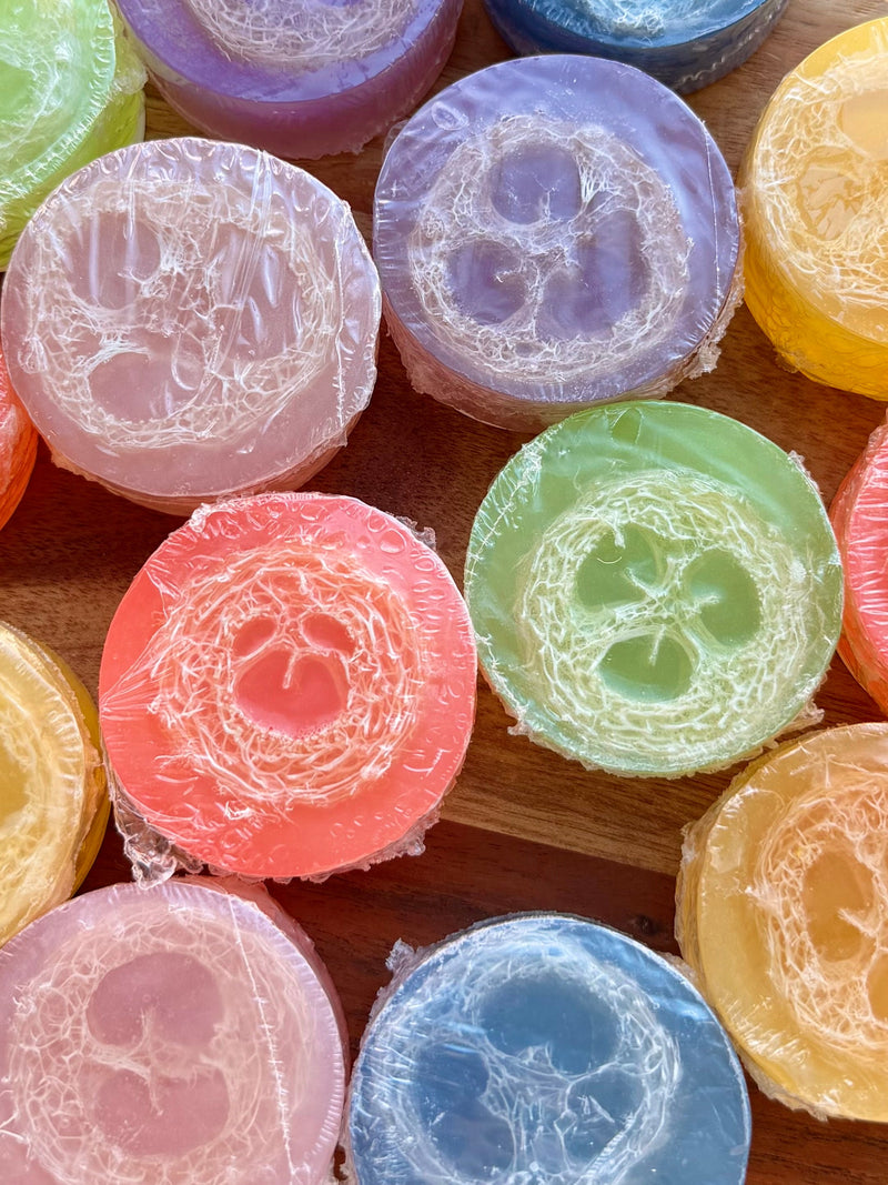 Loofah Soap Bar – Moonflower | Exfoliating & Hydrating Soap