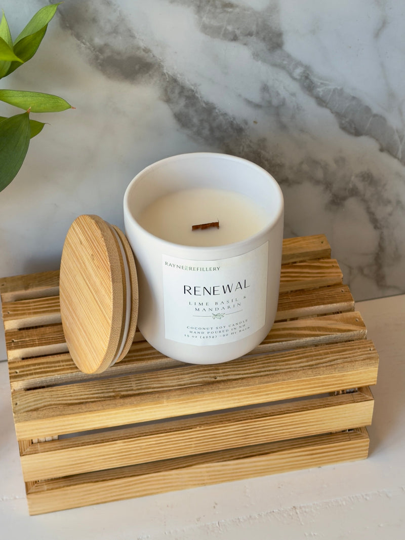 Renewal – Handmade Soy Candle | Natural Coconut Soy Candle - handmade home fragrance gift