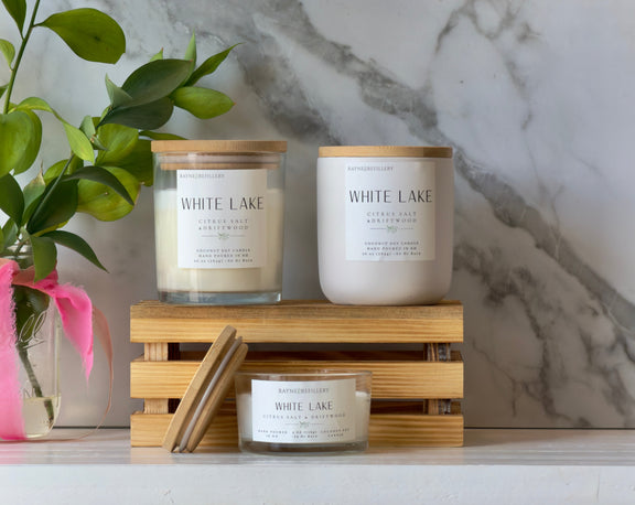 White Lake Natural Coconut Soy Candle | Handmade New Hampshire Candle - handmade home fragrance gift