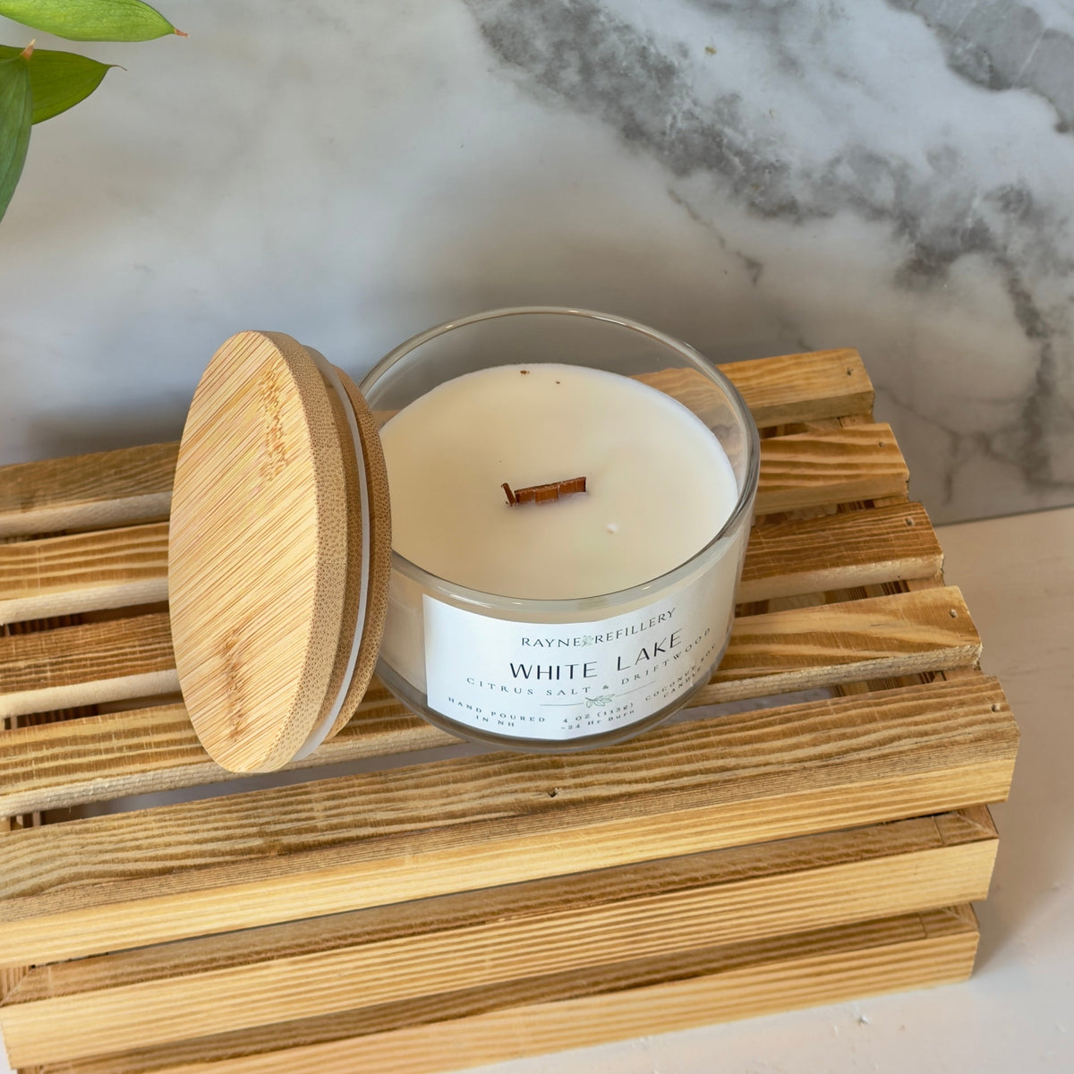 White Lake Natural Coconut Soy Candle | Handmade New Hampshire Candle - handmade home fragrance gift