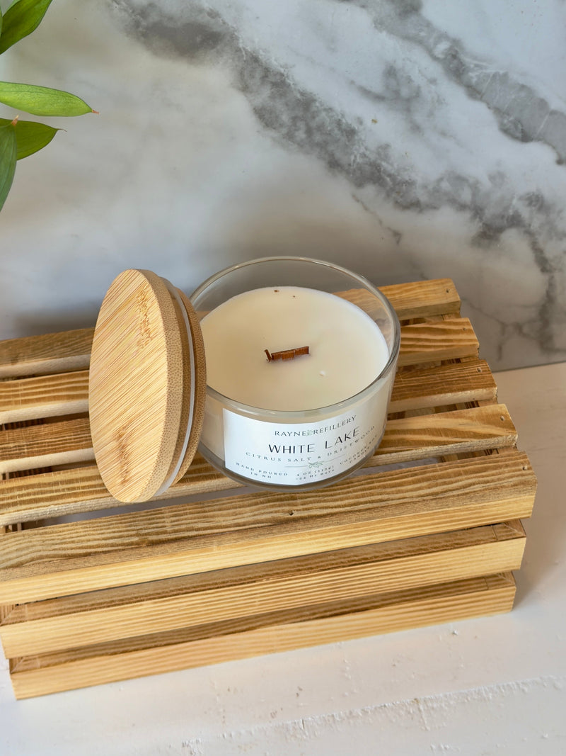 White Lake Natural Coconut Soy Candle | Handmade New Hampshire Candle - handmade home fragrance gift