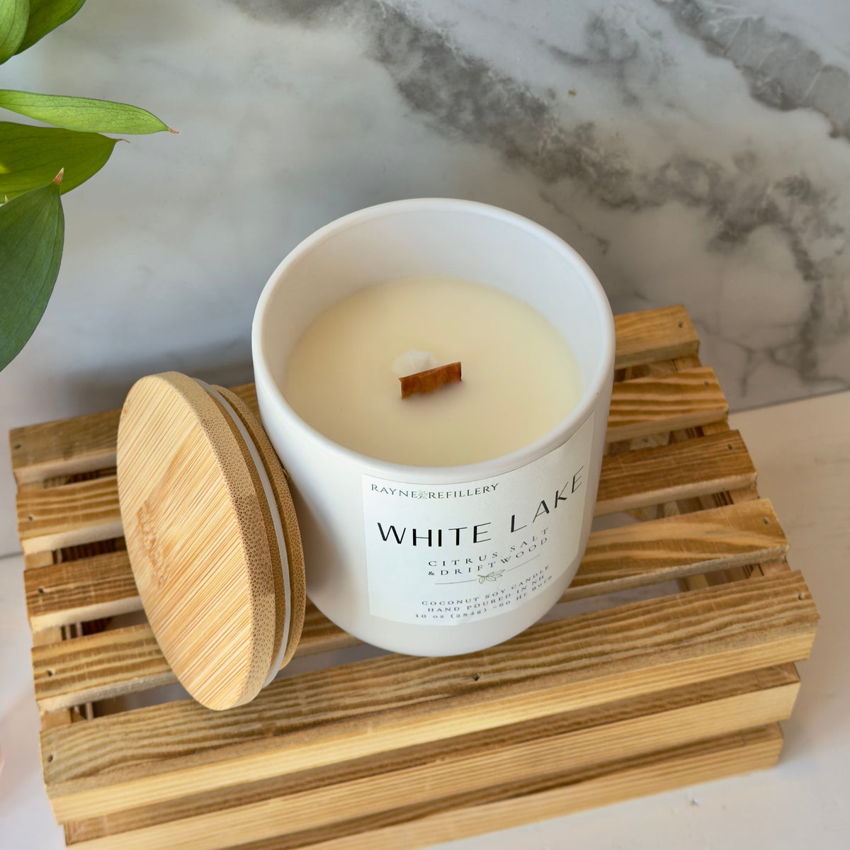 White Lake Natural Coconut Soy Candle | Handmade New Hampshire Candle - handmade home fragrance gift